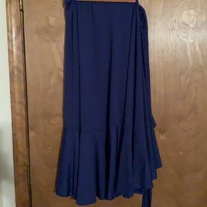 Lularoe Wrap Around Skirts Blue/Red L